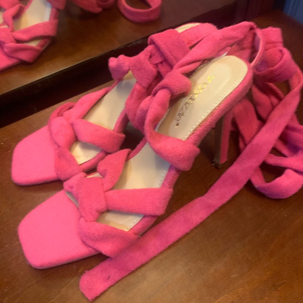 Pink Strappy Heels
